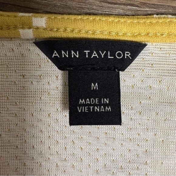 Ann Taylor Mustard Checkered Blouse - Picture 5 of 7